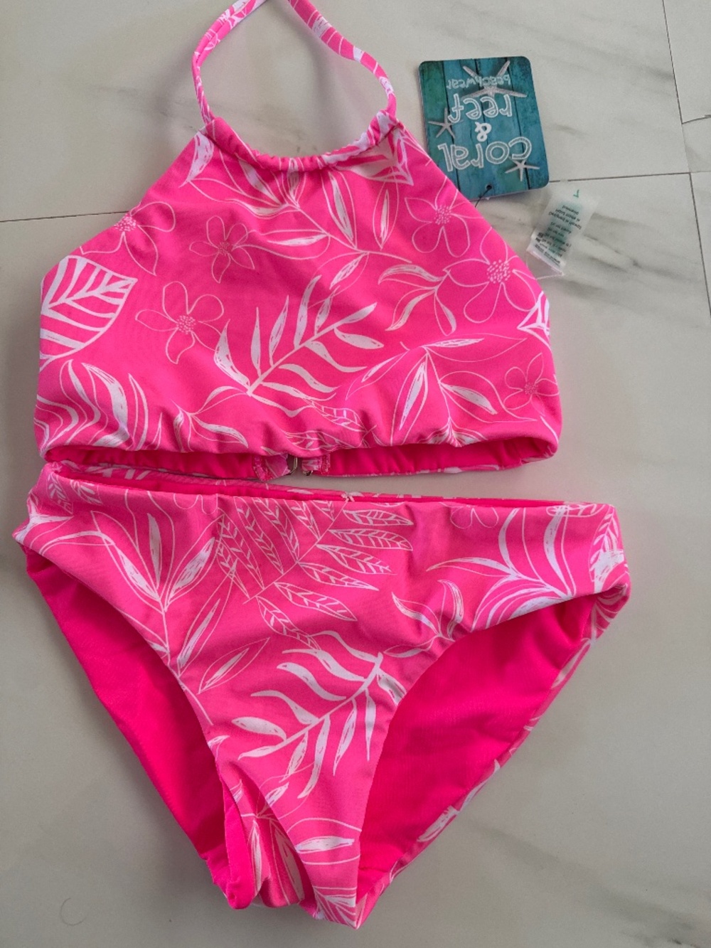 Coral & reef bathing suit